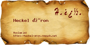 Heckel Áron névjegykártya